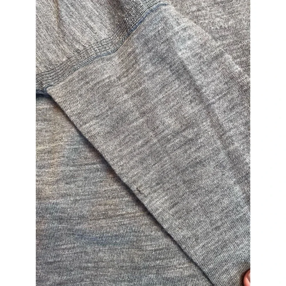 J.CREW Light Gray Merino Wool Relaxed Turtleneck Sweater Size XS